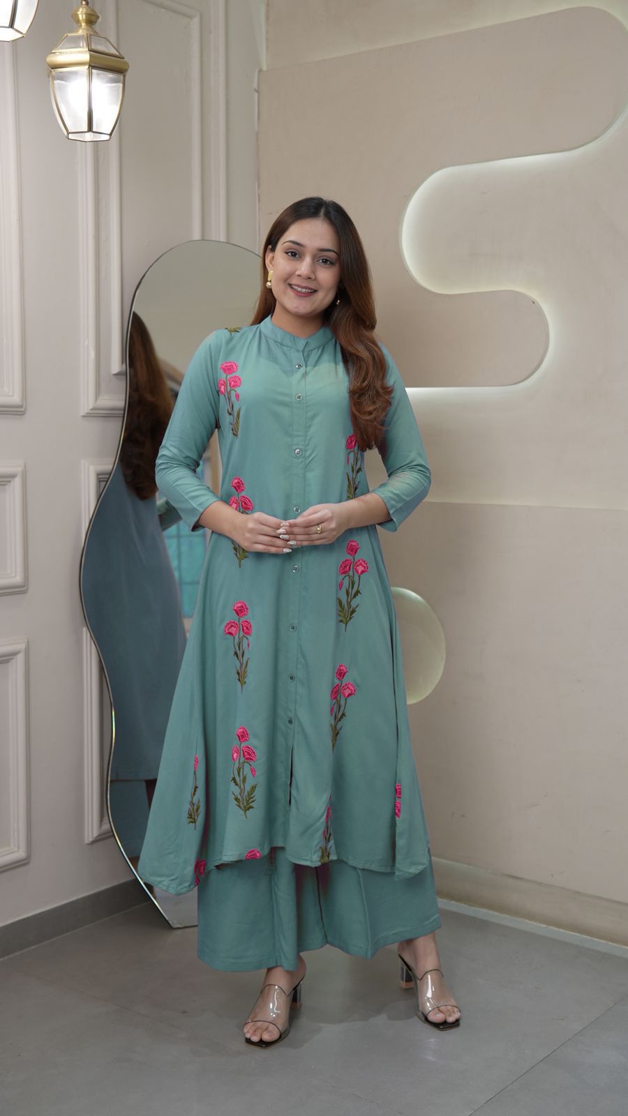Maverick Fusion Long Flair Kurti Set